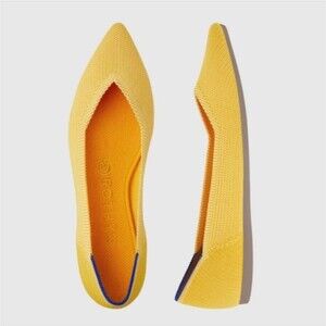 Rothy's Women’s Size 6 Sunshine Yellow The Point Knit Ballet Flat